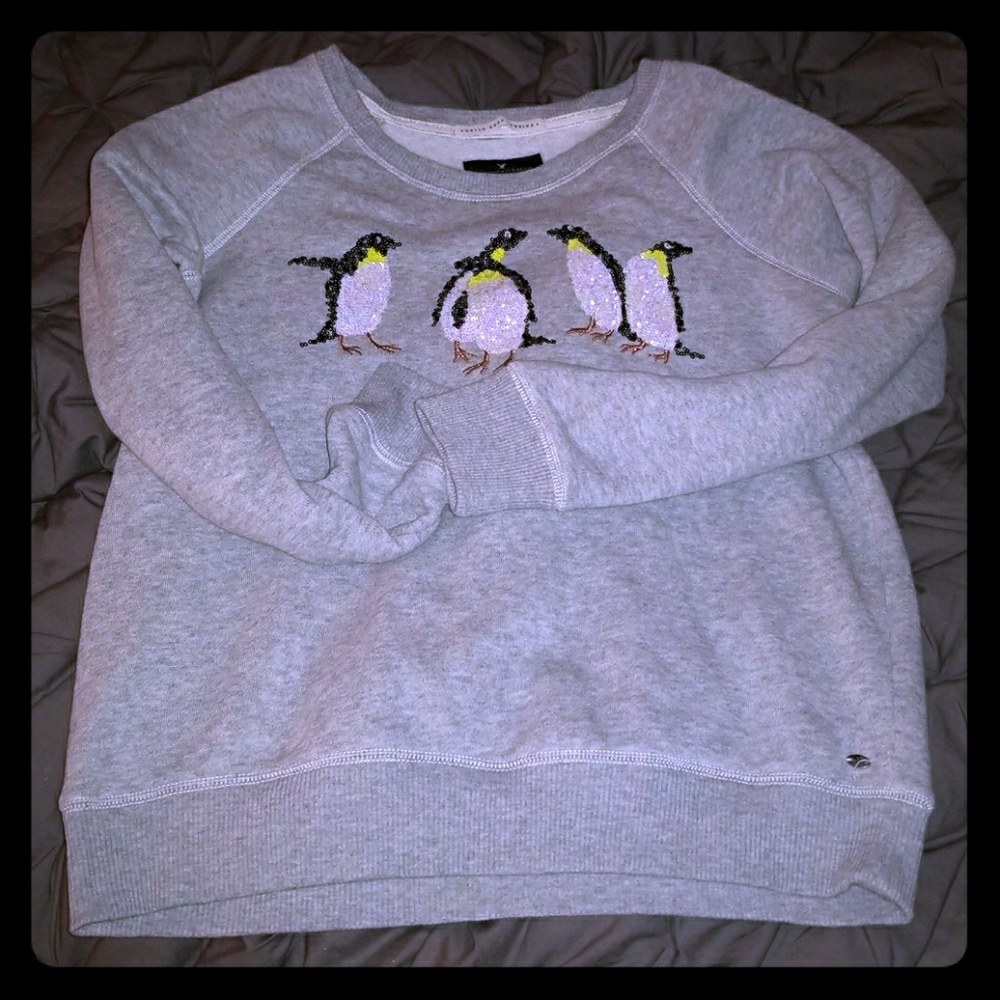American eagle crewneck penguin sweater!